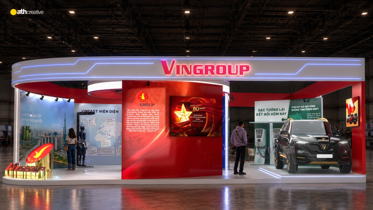 THIẾT KẾ BOOTH TRIỂN LÃM A80 VINGROUP